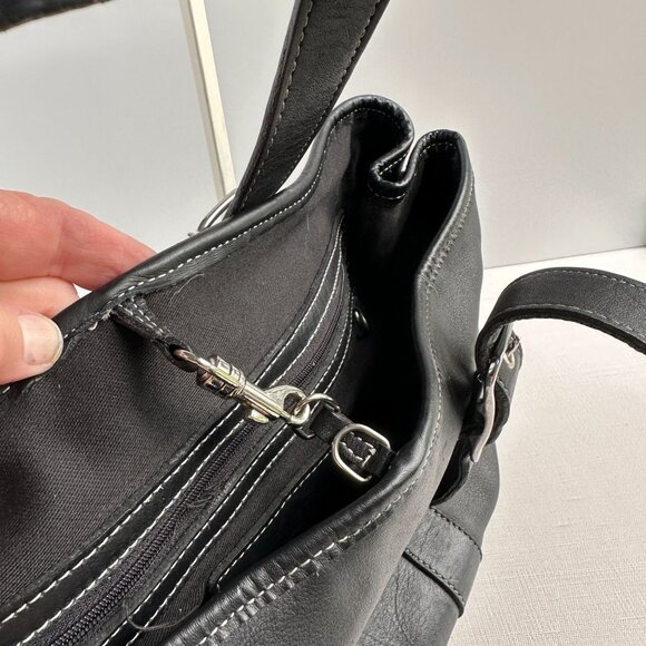 Coach Black Leather Slouch Satchel Shoulder Bag - Picture 9 of 10